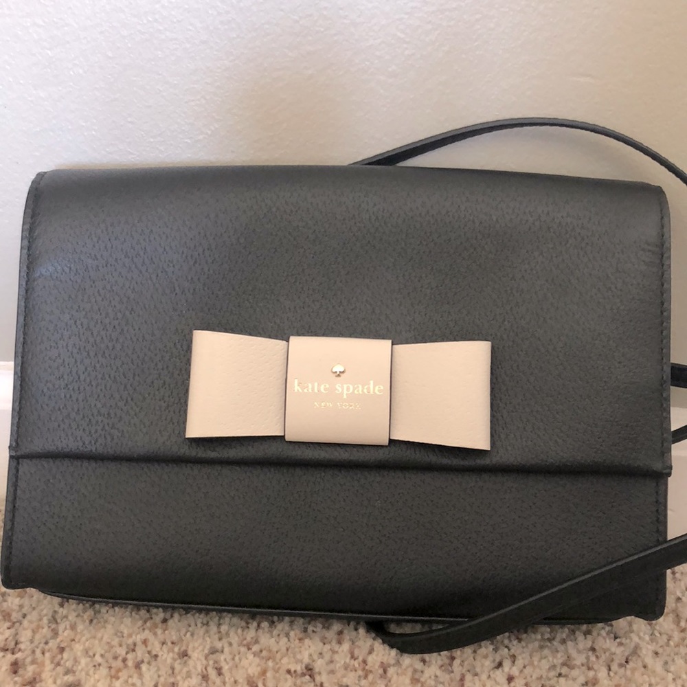 KATE SPADE - Black & white shoulder handbag